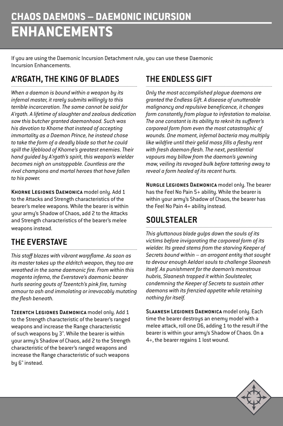 If You Are Using The Daemonic Incursion Detachment Rule, You Can Use These Daemonic