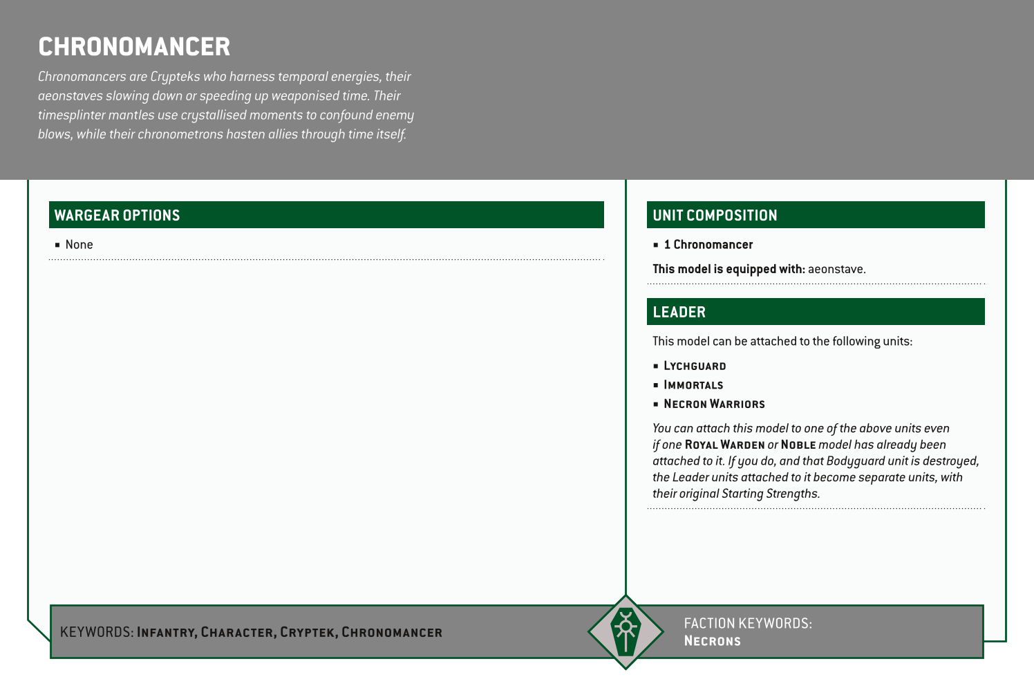 Chronomancer Options