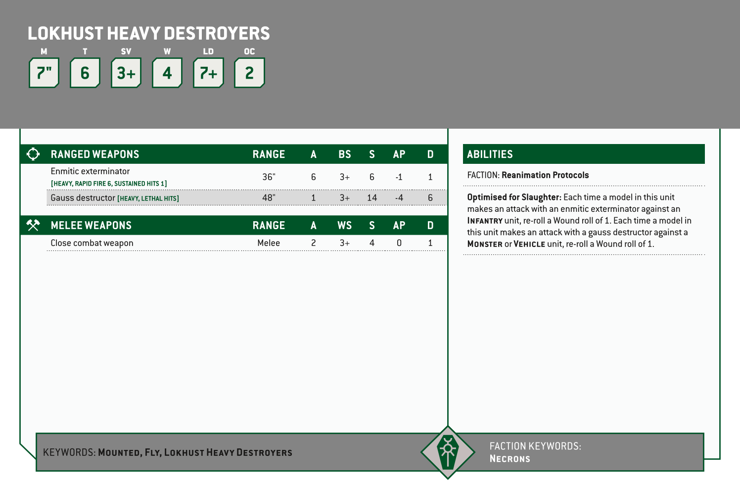 Lokhust Heavy Destroyers