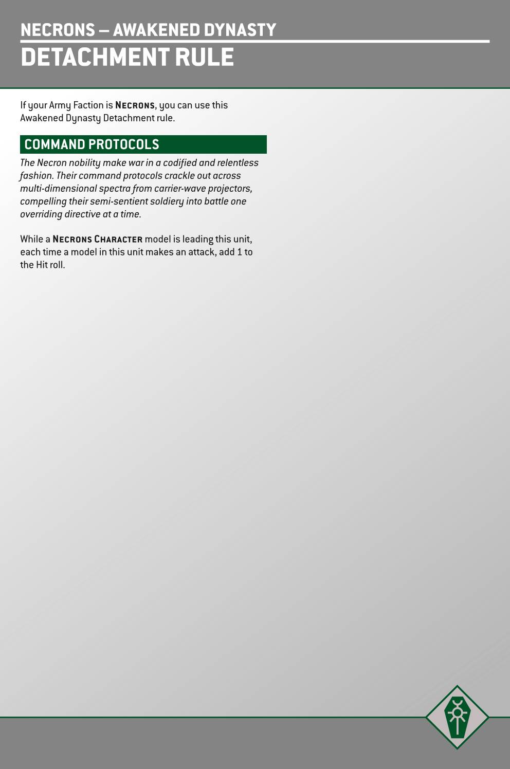 Necrons – Awakened Dynasty