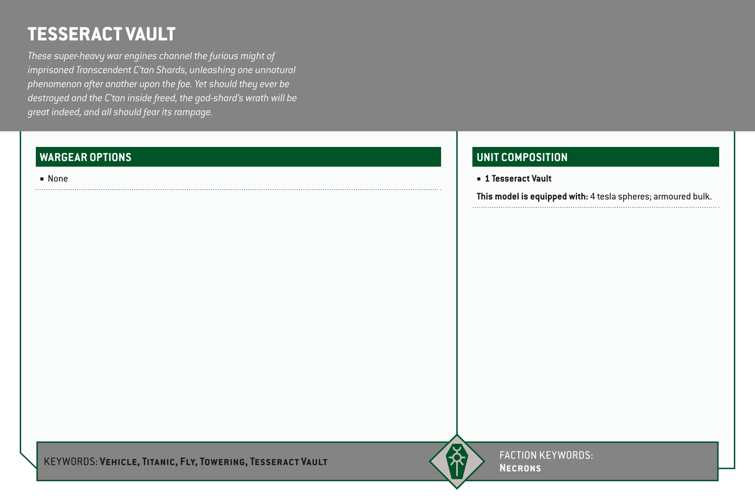 Tesseract Vault Options